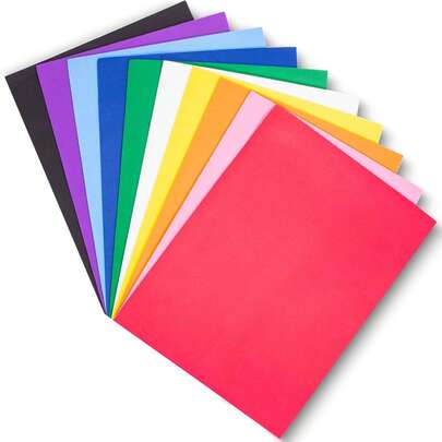 2mm Thick Handmade Art Foam Paper, EVA Foam Board, 7.8x11.8 Inches, 10 Colors Available, Totaling 10 Sheets