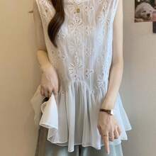 White Lace Hem With Ruffles