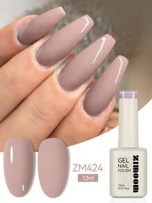 ZIMOOM 12毫升裸色凝胶指甲油，棕色浅粉色裸色美甲凝胶指甲油，可卸除UV/LED灯固化美甲沙龙礼品，适合女性和女孩 - 彩色 - 查看 8