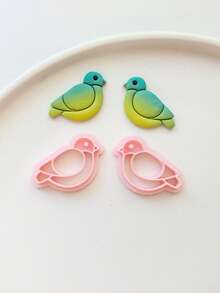 各种鸟形设计聚合物粘土切割模具，粘土切割模具，耳环首饰DIY手工切割模具，适用于DIY耳环和工艺品，非常适合手工装饰品、首饰制作工具，DIY手工少女耳环和首饰吊坠工具 - Bird - 查看 5