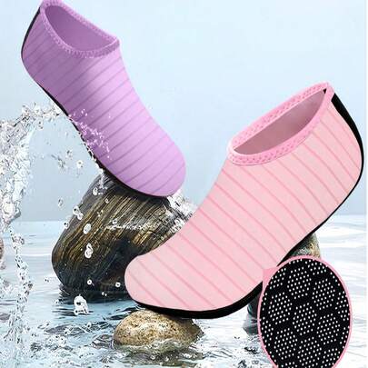 1 Pair Water Shoes Barefoot Water Socks Quick Dry Non-Slip, Suitable For Swimming, Beach, Barefoot, Yoga, Sports, Swimming Pool, Camping, For Men, Women, Teens, Beach Essentials