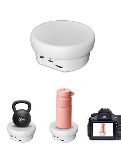 12cm/4.7inch Electric Turntable For 360 Degree Panoramic Shooting,Load 4.4lb/2kg,360 Degree Adjustable Speed Revolving Base For Photography,Jewelry,3D Models,Watch, USB Power Supply,Motorized Turntable