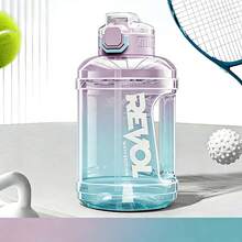 1.6升大容量便携式运动水壶，带提手、防漏、吸管，适用于健身房、户外、旅行、露营、徒步等场合，多种颜色可选 - 藍紫色 - 查看 7