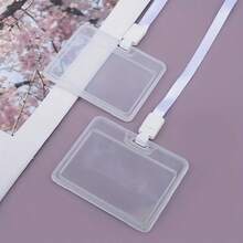 Horizontal Durable Transparent ID Card Holder: Ensure The Safety Of Your Bank Cards And ID Cards! - 5 Cards - View 4