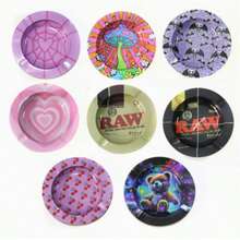 Cenicero pequeño de metal, con varios patrones - Multicolor - Ver 1