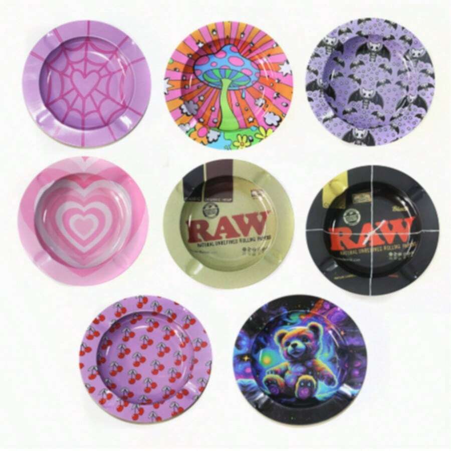 Cenicero pequeño de metal, con varios patrones - Multicolor - Ver 1