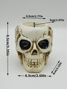 3 chiếc, Chậu hoa hình đầu ma Halloween trang trí sáng tạo bằng nhựa, trang trí sân vườn, chậu cây hình đầu lâu, đồ trang trí trong nhà cho văn phòng, ban công, nhà cửa. - A - Xem 2