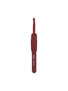 1Pc Soft Handle Alumina Crochet Hooks With Perfect Ergonomics, Ranging From 2mm To 6mm, Suitable For Hand Crochet Hook Set Suitable For Beginners And Experienced Crochet Enthusiasts, Perfect DIY Knitting Accessories Sewing Accessories Crochet Hooks Sweaters Knitting Hooks TRP Silicone Aluminum Hook Needles - Red - View 21