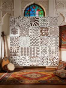 25pcs Asymmetrical Geometric Painting Hollow Template - Irregular Shapes - View 2