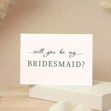 1pc Enchanting Bridesmaid Proposal Card - Heartfelt Invitation & Timeless Memento For Weddings Or Engagements - A Thoughtfully Designed Keepsake, Perfect For Your Cherished Friends Send Envelope,Back To School,School Supplies - D - 查看 3