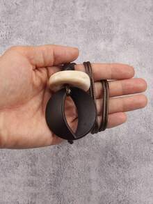 1 chiếc vòng cổ đá xanh hình tròn xoắn bất đối xứng bằng nhựa, dây dài kiểu cổ điển, quà tặng cho bạn gái/mẹ - Nhựa vòng xoắn không đều - Xem 6