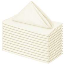 CozRhythm 6/10/20/50片装棕色布餐巾，尺寸分别为12x12英寸、14x14英寸、17x17英寸，100%涤纶材质，可水洗，适用于派对、婚礼和晚宴。 - 棕色 - 查看 21