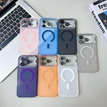 [Lens Bracket With Film] Energetic Shell + Woven Lanyard, Skin-Friendly Matte Finish, Invisible Foldable Metal Bracket, Electroplated Drip Oil, Matching Eagle Eye, Magnetic Charging Phone Case Suitable For IPhone 17 PROMAX/16/15/14/13/12/11 - Violet Purple - View 6