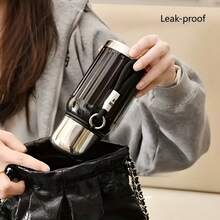 Customized Text Logo Stainless Steel Vacuum Insulated Water Bottle, High-Quality Large Capacity, Portable Outdoor Water Cup For Men, Women, Students, Commuter, Business, Sports, Car, Office, Minimalist Design, Keeps Hot/Cold - Multicolor - View 6