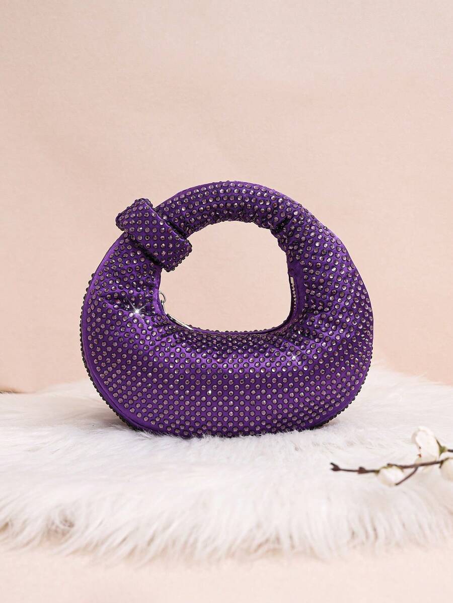 Quà tặng dành cho phái nữ - Túi xách cầm tay hình trăng khuyết lấp lánh, túi dự tiệc đính đá, túi hình bàn tính, túi mềm lấp lánh, túi xách pha lê sang trọng, túi tote/túi lấp lánh, túi dự tiệc nhỏ, quà tặng thú vị cho ngày Valentine.