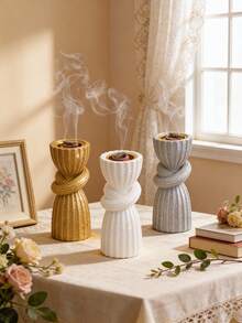 1pc Creative Knot-Shaped Incense Burner - Minimalist Style Exquisite Decor, Resin Crafted | Suitable For Living Room, Dining Room, Desk Decor, Holiday Party Decoration, Holiday Gift - 1PC - View 3