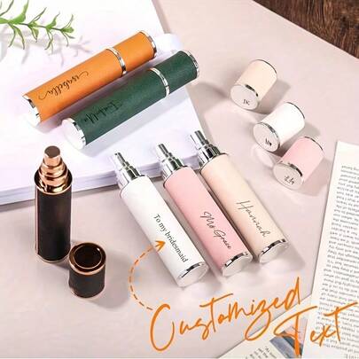 10ml Customized Text Logo Perfume Decanting Bottle, Leather Perfume Decanting Bottle, Portable Mini Sample Oral Pump Dispenser, Empty Bottle Liquid Spray, Perfume Tools, Cosmetic Tools, Travel Decanting, Business Trip Decanting, Exquisite Decanting Bottle, Luxury Decanting Bottle, Pump Sprayer, Sealed Decanting Bottle, Perfume Storage, Cosmetic Storage, Small Gift, Exquisite Small Bottle, Exquisite Wedding Favor
