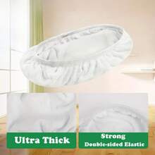 16/20 Pieces Of Dry And Wet Dual-Use Household Flat Mop Replacement Cloth, White, High-Density Fiber With Strong Water Absorption, Strong Adsorption Of Stains And Dust, Dedicated Mop Cloth For Whole House Floor Cleaning - 白色 - 查看 9
