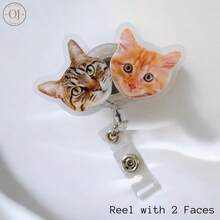 Custom Badge Reel Funny, Dog Badge Reel, Cat Badge Reel, Nurse Badge Reel, Christmas Badge Reel, Retractable Badge Holder, ID Badge Buddy - Multicolor - View 2