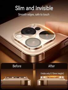 2 piezas de película protectora de vidrio templado para lente de cámara compatible con iPhone 17/17Pro Max/17 Pro/16 Pro Max/16/15/14/13/12/11/Pro/Promax/Plus/Mini Series - transparente - Ver 8