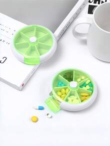 7天便携式旋转药盒，迷你塑料药物收纳盒，带水果图案 - 彩色 - 查看 17