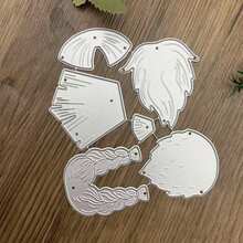 Thanksgiving Gnome Metal Mold, Thanksgiving Turkey Gnome Metal Cutting Mold, Paper Cutting Template, Cardboard Handcraft, DIY Template, Metal Cutting Mold, Album Making, Embossing Paper Mold, Suitable For Card Making And Scrapbooking - Silver - View 4