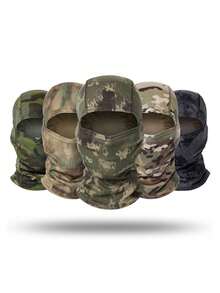 1pc Or 2pcs Camouflage Balaclava Hat, Breathable Quick-Dry Sun Protection Dust-Proof Military Full Face Mask, Suitable For Cycling - Multicolor - View 2