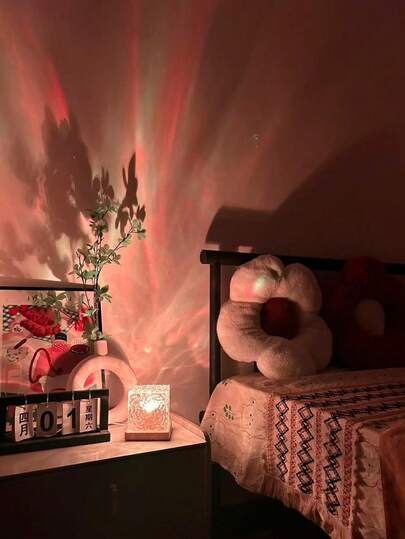 Đèn vuông hiệu ứng sóng nước cực quang, 16 màu ánh sáng, điều khiển cảm ứng và từ xa, tạo không gian lãng mạn và thoải mái, đèn ngủ RGB, thích hợp trang trí phòng ngủ, phòng khách hoặc văn phòng, phù hợp cho thanh thiếu niên từ 14 tuổi trở lên, đèn treo tường cạnh giường ngủ.