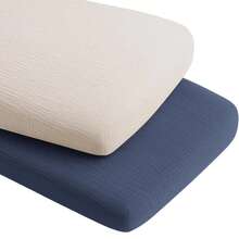 2pcs Muslin Baby Crib Sheets, Soft & Cozy Crib Bedding Fits Baby Delight, Dream On Me, AMKE Rectangular Mattresses, Suitable For Baby Boys And Girls - Multicolor - View 18