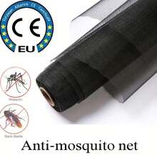 1pc Self-Install Encrypted Anti-Mosquito Anti-Insect Mesh Screen, Invisible Anti-Dust Mesh Screen DIY Anti-Mosquito Screen, Self-Install Home Window Screen, PVC Door And Window Screen, Mosquito Net, Suitable For Home Windows, Outdoor Garden Anti-Mosquito Screen, Mosquito Net, Fence Net - Black - View 3