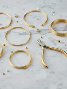 Alambre De Memoria Para Bisuteria y Pulseras paquete de 18 vueltas - Dorado - Ver 2