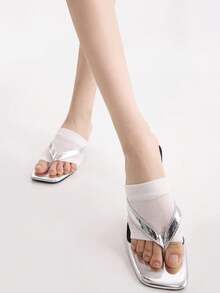 1 Pair Women's Breathable Mesh Half Toe Leg Warmers, Candy Color Sweat-Absorbent Invisible Split Toe Ankle Leg Warmers, College Style, Solid Color Versatile Summer Half Finger Leg Warmers - Multicolor - View 3