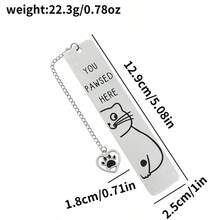 1 chiếc kẹp sách hình mèo bằng thép không gỉ tinh tế - Món quà hoàn hảo cho người yêu mèo và người yêu sách, phù hợp cho bạn bè mê đọc sách và bạn bè nữ. - Bạc - Xem 22