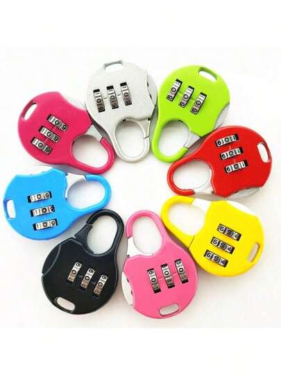 1 stuk/2 stuks/6 stuks digitaal wachtwoordslot, beveiligingscodeslot, mini-wachtwoordslot, resetbare code, geschikt voor bagage, aktetas, laptoptas, kan ook als decoratieve hanger worden gebruikt, schattig en verfijnd ontwerp, meerdere kleuren