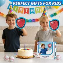Wee Wonders Toss And Catch Ball Game Set, Kids Baseball Glove Includes 2 Paddles & 3 Sticky Balls, Ball And Catch Game For  Yard Pool Outside, Beach Essentials,Indoor Outdoor Kids Toys For Toddlers Ages 3-12 - Blue - New Arrival - View 6