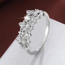 1 chiếc nhẫn thiết kế hình vương miện thanh lịch đính đá Cubic Zirconia dành cho nữ - Nhiều màu - Xem 16