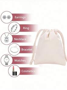 5 chiếc/Bộ Túi Tote thời trang màu trơn, Túi mua sắm màu be, Túi quà tặng unisex nguyên bản, Túi xách du lịch bằng vải canvas có thể gấp gọn, Phù hợp cho thanh thiếu niên, sinh viên đại học, nhân viên văn phòng, quay lại trường học, kỳ nghỉ - Xem 11