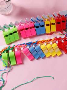 1/12/24pcs Random Color Sports Whistle, Suitable For Football, Basketball Games, Birthday, Wedding Celebration, Christmas Cheering, Referee Whistle - A - View 1