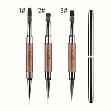 Dual-Ended Nail Art Brush - For Gel & Crystal Manicure, Painting Pen, Liner Brush - Multicolor - View 11