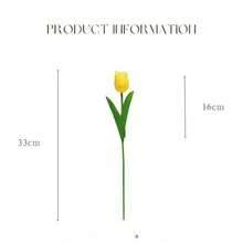 1/3/6/12支装蓝色现代浪漫人造郁金香，塑料仿真郁金香花束，仿真花，花瓶装饰，塑料插花，婚礼花束配件，适用于室内家居装饰、桌面装饰、户外花园装饰、婚礼装饰、酒店及咖啡厅装饰、春季装饰、节日派对装饰、情人节、母亲节礼物 - 寶藍色 - 查看 13