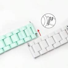 适用于三星 Galaxy Watch 7/6/5/4/Active 2 40mm 44mm 的 20mm 22mm 彩虹表带，以及适用于 GTS 2-2e-2mini-3、Watch GT2/6/5 42mm 46mm GT Runner 的女士表带 - 彩色 - 查看 8