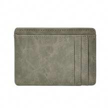 1 Piece Personalized Card Holder, PU Faux-Leather Coin Purse, Minimalist Slim Card Case, Laser-Engraved Custom Card Holder, Birthday Gift, Best Man Gift, Unisex Gift - Multicolor - View 9