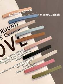 10pcs/Pack Women's Bangs Hair Clips, Hairpin, Accessories - Multicolor - View 3