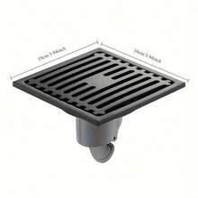 Gun Grey Floor Drain, High Flow Drainage, Bathroom Anti-Odor And Anti-Insect Floor Drain With Removable Cover And Deodorizing Core, Easy To Clean Hair And Debris, Avoid Frequent Unclogging. Standard Size Design Compatible With Most Pipes, Easy Installation For New Or Old Renovations. - Multicolor - View 6