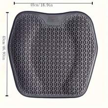 1pc Gel Cushion - Honeycomb Design Car/Office| Breathable & Washable Pad, Ergonomic Support & Lightweight - màu xám mới - Xem 2