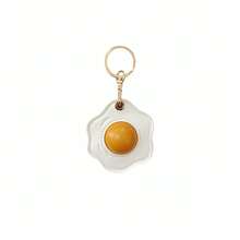 Fried Egg Leather Air Apple Tag Keychain Holder Access Card Cover Anti-Lost Case, Anti-Scratch Air Apple Tag Key Chain For Air Apple Tags, Accessories For GPS Item Finder Tracker - Multicolor - View 12