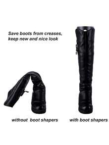 2pcs Plastic Boot Brace, Straight Board Boot Brace, Long Boot Brace Adjustable Shoe Stretcher Professional Shoe Tree For Men Women Boots Sneakers Flats Expand Width Length Keep Shoe Shape Prevent Wrinkles - Multicolor - View 2