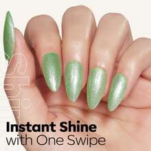 Modelones Glitter Green Nail Polish Grape Gel Nail Polish Soak-Off UV Gel Polish - 28+ Days Long-Lasting Salon-Quality Nail Art For St Patricks Day Decorations DIY Manicure &Amp; Gift 15ML - 白色 - 查看 4