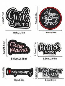 Bộ 3/6 miếng vá thêu chữ MAMA tiếng Anh dành cho Ngày của Mẹ, miếng vá polyester hoạt hình dễ thương, phụ kiện may vá, miếng vá vải, nhãn dán thêu cá nhân hóa cho mũ, quà tặng cho mẹ, miếng vá tên thêu tùy chỉnh, đầy màu sắc, vui nhộn, độc đáo, dành cho bạn trai, bạn gái, trường học, văn phòng, quà tặng giáo viên, đồng nghiệp, áo khoác, mũ lưỡi trai, quần jean, áo sơ mi, áo jacket, ba lô. - Nhiều màu - Xem 6