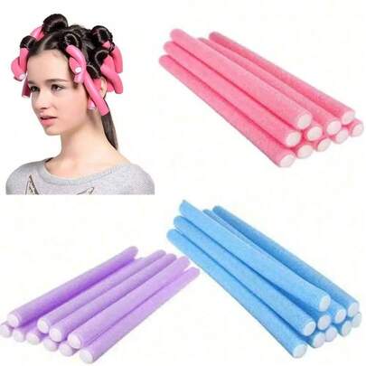 10/20pcs Random Color 1.4cm Universal Curling Rods, Sponge Curling Irons, EPE Foam Magic Curling Rods, Sponge Curling Rods